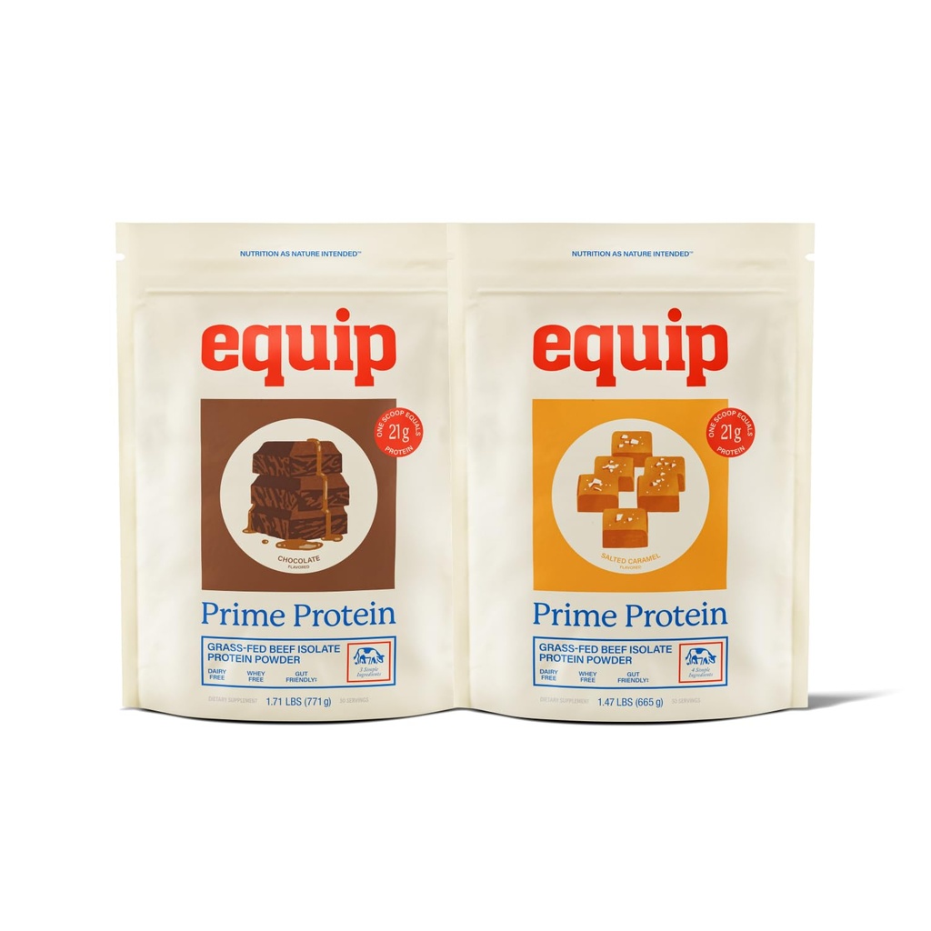 Equip Gıdaları Prime Protein Toz Çikolata ve Prime Protein Toz Salted Caramel