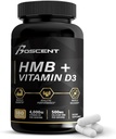 HMB ve Vitamin D3 Tamam 1.000 MG (180 Capsules) - D3 & Food - Kas Büyüme, Güçlü ve tedavi - B-Hydroxy B-Methylbutyrate Butyrate - Erkekler için Kas Builder