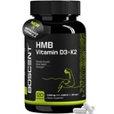 HMB ve Vitamin D3 Tamam 1.000 MG (180 Capsules) - D3 & Food - Kas Büyüme, Güçlü ve tedavi - B-Hydroxy B-Methylbutyrate Butyrate - Erkekler için Kas Builder