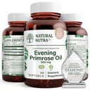 Doğal Nutra Evening Primrose Oil Supplement from Fatty Acid, Nerve Health, Helps Reduce Skin Blemishes, Balance Body Secretions, Discover Heart Health, Skin Clarity, 500 mg, 90 Softgels