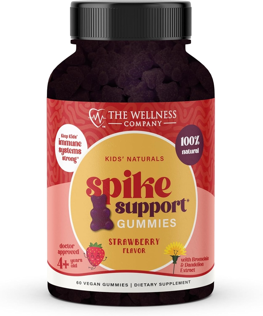 Çocuklar Naturals Spike Gummies – Year-Round Wellness with Vitamin C, D & çinko | 60ct (1 Ay Supply)