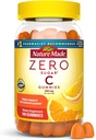 Nature Made Zero Sugar Vitamin C Gummies 250 mg per Service, Immune & Antioksi Support, Aspartame Free, 100 Sugar Free Gummies, 50 Day Supply