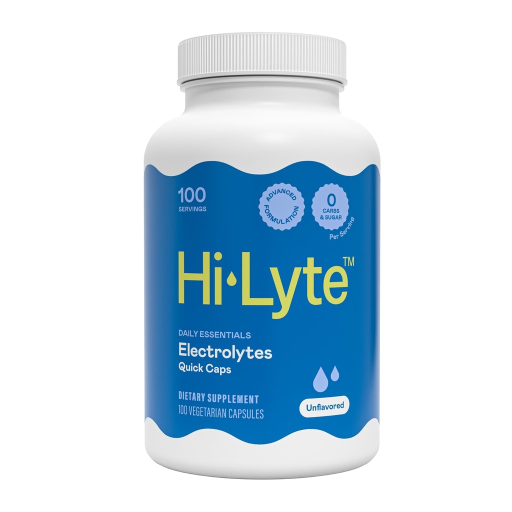 Hi-Lyte Daily Essentials Electrolytes Quick Caps Unflavored, 100 Hizmet