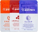 Enerji Patches Diversity Pack - Wellness Patch with Energy, b12, Caffeine ve Diğer Doğal malzemeler Focus için, Awake, Topical Patches