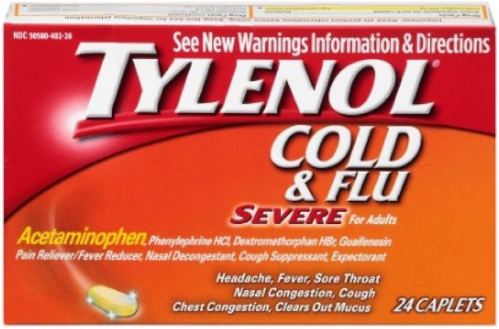 Tylenol Cold & Flu Sever Dimension 24ct Tylenol Cold & Flu Sever 24ct