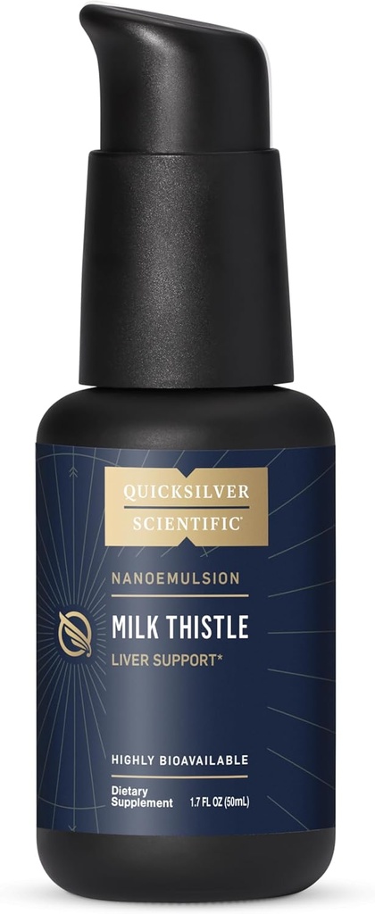 Quicksilver Scientific Nanoemulsified Milk Thistle - Υγρό σιλιμαρίνης με Liposome Delivery System - Ανοσοποιητικό, Detox + Liver Cleanse Support (1.7oz / 50ml)