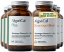 ALGAECAL Bone Builder Pack - Plant Based Calcium Supplement & Strontium - Organic Calcium 750mg with Vitamin D3 1600 IU, Vitamin K2, Magnesium, 16 Nutrients for Bone Health & Density (3-Month Supply)
