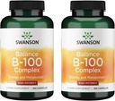 Swanson Vitamin B-100 - Enerji ve Metabolism Desteği Tamamlamak - Yüksek Potency Formula Kalp Sağlığı, Beyin Sağlığı ve Nervous Fonksiyonl - (100 Capsules) (2 Pack)