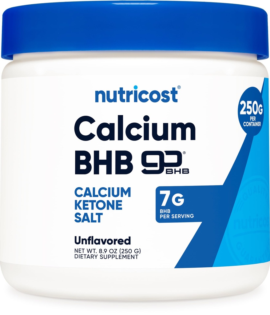 Nutricostdis BHB (250g) Unflavored - Steel Ketone Salt - Non-GMO Gluten-Free