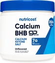 Nutricost Calcium BHB (250g) Άγευστο - Αλάτι κετόνης ασβεστίου - Μη Γλουτένη-GMO