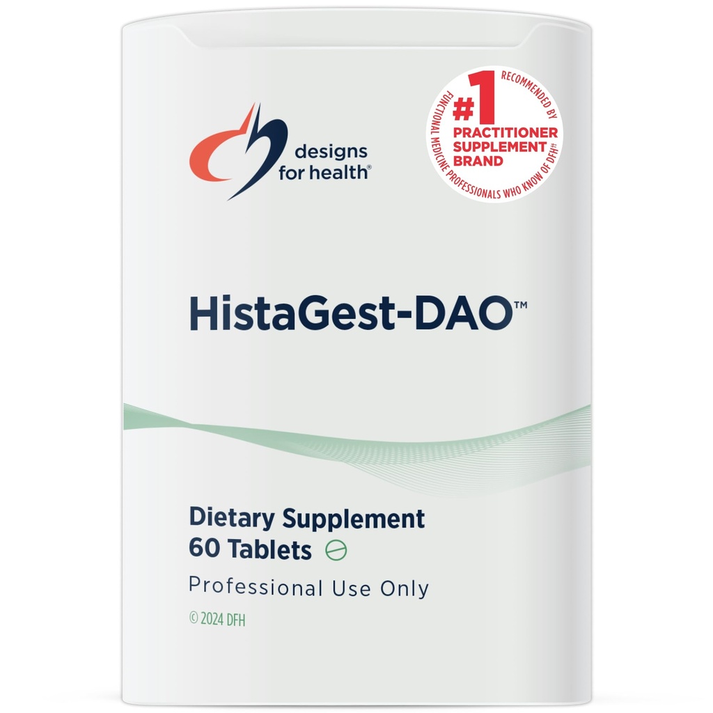 Sağlık HistaGest-DAO için tasarımlar - Diamine Oxidase DAO Enzyme, Histamine-Conens Gıdalarının Digestion of Histamine-Conamine Oxidase Enzymes (60 Gastro-Resistant Tabletleri)
