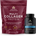 Ancient Nutrition Multi Collagen Protein Powder, Unflavored, 100 Servings + SBO Probiotics, Ultimate, 60 Capsules