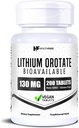 SağlıkFare Lityum Orotate Supplement 130 mg | 200 Vejetaryen Tabletler | Yüksek Biyoavailability Trace Mineral | Mood, Brain & Memory Support | Non-GMO, Gluten-Free | Made in USA