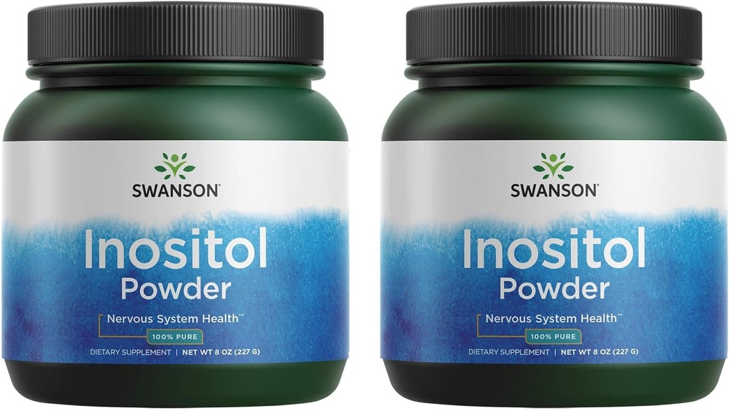 Swanson 100% Pure Inositol Toz - Doğal Supplement Focus & Relaxation - Nerve & Cellular Desteği - (8oz) 2 Packular