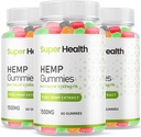 (3 Pack) Super Health Hemp Gummies - Resmi Formula - Super Health Gummies Ekstra Kuvvetler Şişede 25 mg Per Gummy ve 1500 mg ile Şişe, Assorted Flavors Gummies En Güçlü Yeni 2023 (180 Gummies)