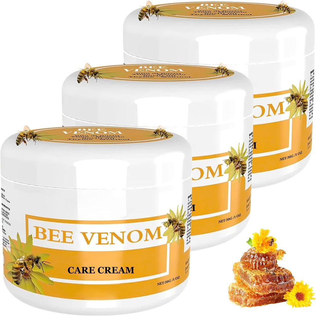Arı Venom Krem - Tüm Cilt Tipleri için 3 Şişe Set, Profesyonel Skin Care