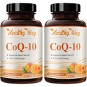 Coenzyme Q10 200 mg CoQ10 Supplement - Daily Coq 10 200 mg Toz Kapsülleri Sağlıklı Kalp Antioksi ve Enerji Desteği - Non-GMO Quick Abors Ubiquinone Q10 Coenzyme (400 hizmet)