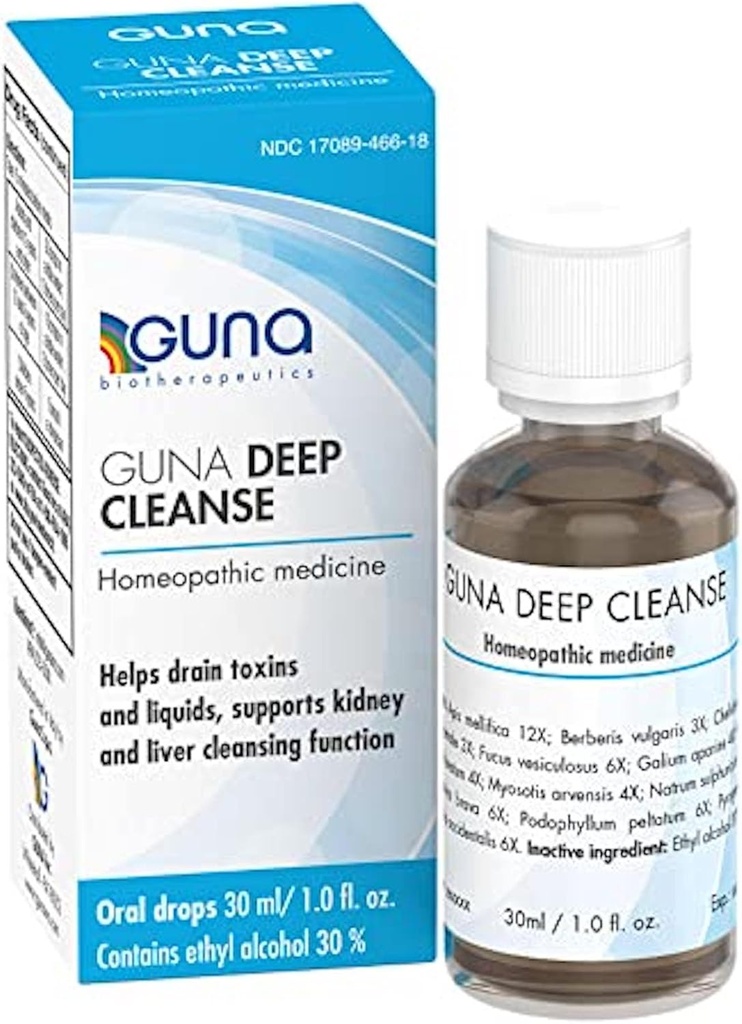 Guna Deep Cleanse Ομοιοπαθητική Όλα τα φυσικά συστημικό καθαρισμό του σώματος, απελευθέρωση τοξίνη, το συκώτι και το νεφρό Υποστήριξη και αποτοξίνωση - 1 ουγγιά