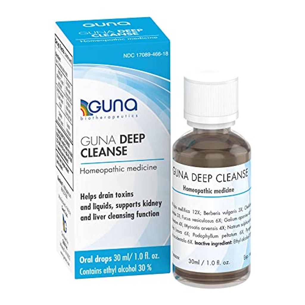 Guna Deep Cleanse Homeopathic All Natural Systemic Body Cleansing, Toxin Release, Liver ve Kidney Support and Detoxification - 1 Ounce