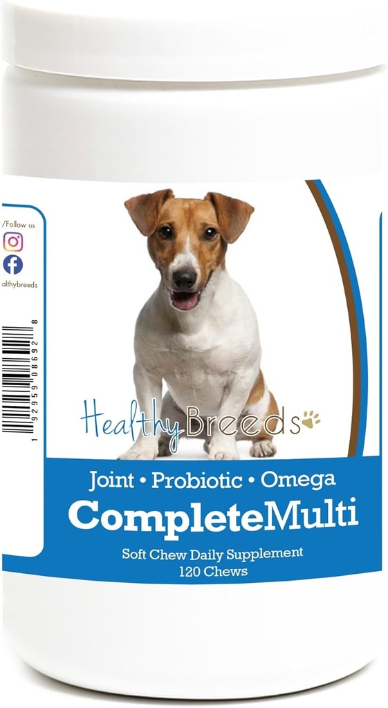 Υγιείς Φυλή Jack Russell Terrier όλα σε μια πολυβιταμίνη μαλακό μάσημα 120 κόμης