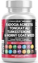 Fadogia Agrestis Tongkat Ali Turkesterone Συμπλήρωμα με Horny Goat Weed, Saw Palmetto, Maca Root, Siberian Ginseng, Tribulus Terrestris, Fenugreek, Wild Yam - 60 Count