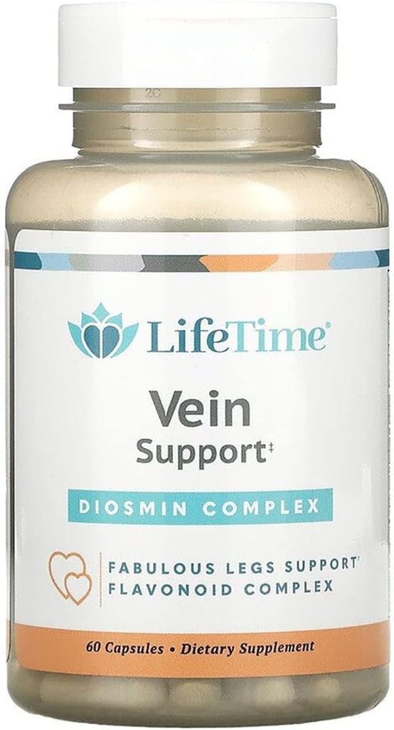 LIFETIME Diosmin Flavonoid Kompleks | Circulation, Vein ve Heart Health Support with Horse Chestnut | 60ct, 30 Serv