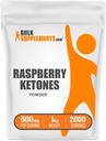 BulkSupplements.com Βατόμουρο Ketones σκόνη - Raspberry Ketones συμπλήρωμα, Αντιοξειδωτική πηγή - για την ενεργειακή υποστήριξη, χωρίς γλουτένη, 500mg ανά υπηρεσία, 1kg (2,2 lbs) (πακέτο των 1)