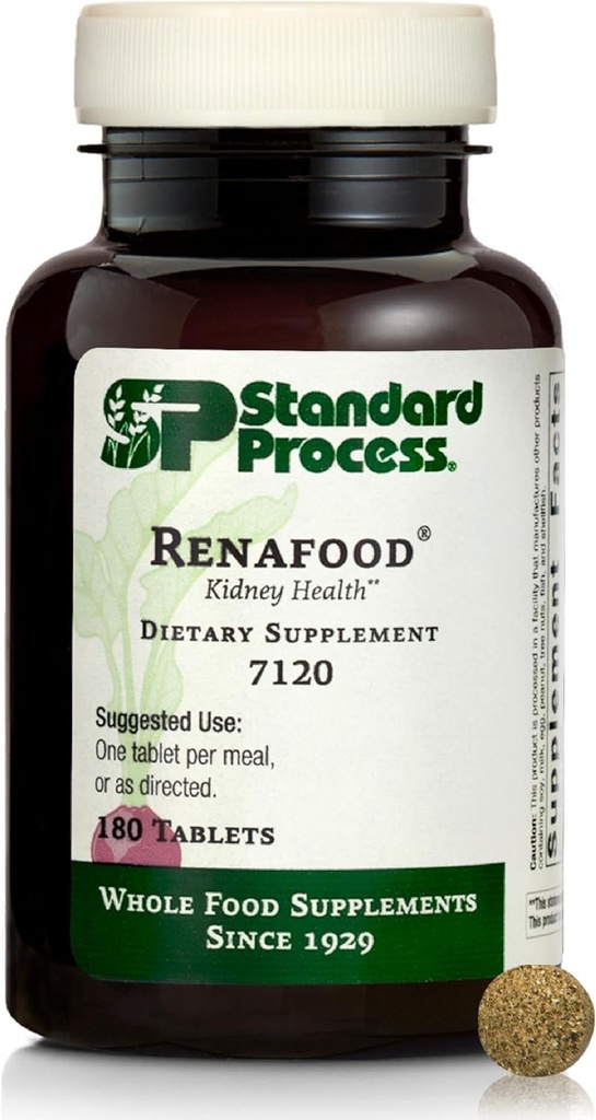Τυποποιημένη διαδικασία Renafood - Υποστηρίζει υγιή λειτουργία νεφρών & αντιοξειδωτική δράση - Περιέχει βιταμίνες Α - μη- σόγια - 180 δισκία