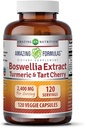Amazing Formulas Boswellia Türmeric ve Tart Cherry 2400 mg Veggie Capsules | Non-GMO | Gluten Free | Made in USA | Ideal for Vegetarians (120)