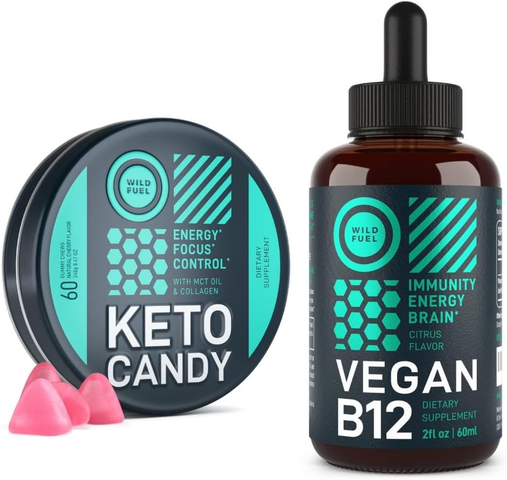 WILD FUEL Keto Gummies ve Vegan B12 Enerji Paketi