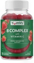B Complex Gummies with Vitamin C – Great Tasting 1 a Day Energy & Nervous System Support for Yetişkinler – Vegan, Kosher, Non-GMO Vitamin B Kompleks Gummies with B12, B6, Niacin & Folic Acid – 70 Kont