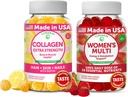 Lunakai Collagen ve Women's Multivitamin Gummies Sche - Non-GMO Anti Aging Supplements with Biotin, çinko, Vitamin C ve E - 16 Essentials ve Minerallerin 100 Günlük Değeri - 30 Gün Supply