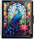 Travel Pill Organizer Small Pill Case for Purse Essentials 7 Days Cute Pill Box with Mirror Portable Pill Box for Pocket or Purse Pill Containe Travel Armağan (Peacock Stained Glass)