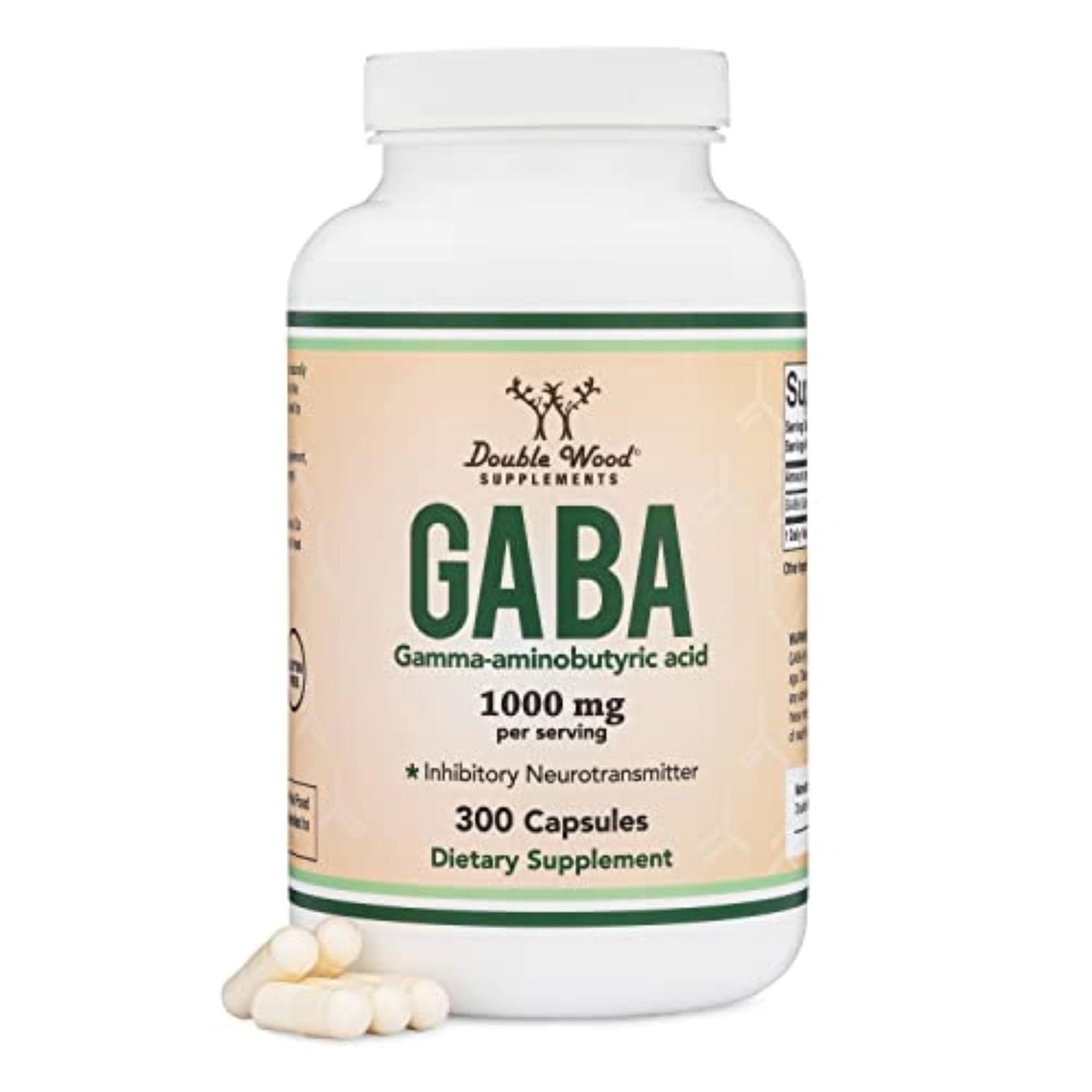 GABA Supplement (300 Capsules, 1000mg per Service) Calm, Relaxation ve Supports Sleep (Vegan Safe, Gluten Free, Non-GMO) (Gamozobutyric Acid) Double Wood tarafından