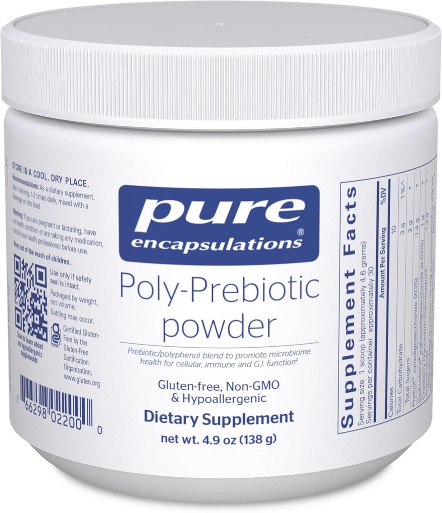 Pure Encapsulations Poly-Prebiyotik Toz | Hedefler Akkermansia Muciniphila'yı GI bariyer Fonksiyonlu Desteklemek için | 4.9 Ounces
