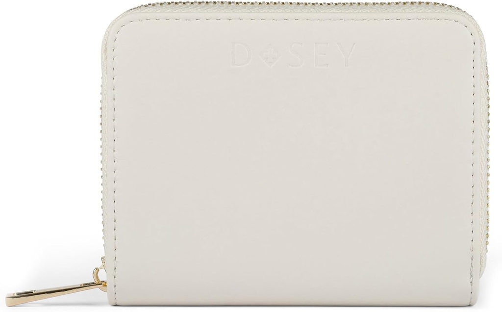 Dosey Wellness Wallet Travel Pill Organizer & Easy-Slide Pill Pouches - Ομαλή Vegan Δέρμα με 4 αεροστεγή Pockets Χάπια για Med Αποθήκευση & Προστασία - Κομψό Med Organizer (LATTE), Αναβαθμισμένη Έκδοση