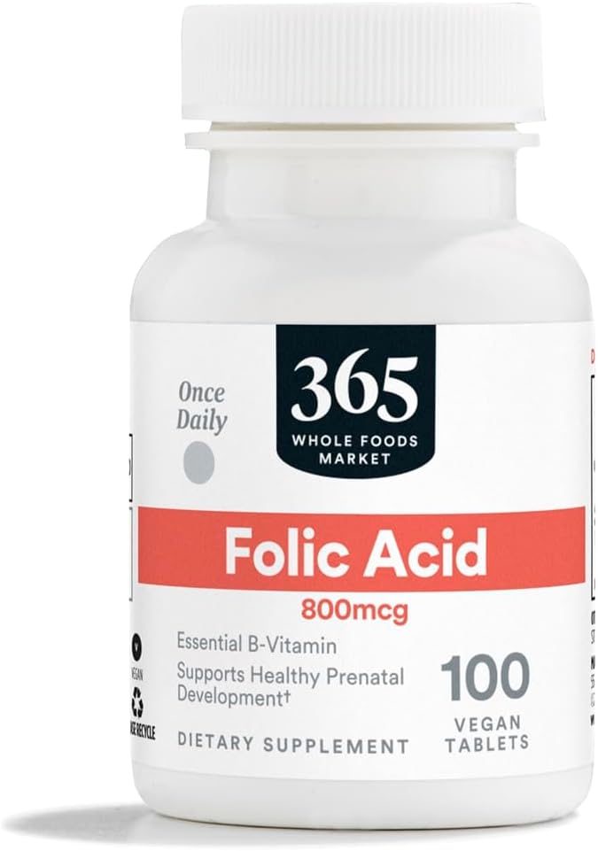 365 από Whole Foods Market, Folic Acid 800 MCG, 100 CT