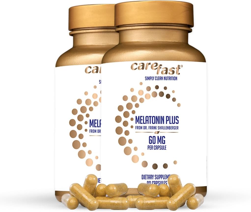 Melatonin Plus - Yüksek Dose 60mg Melatonin ile çinko & Magnezyum Daha İyi Apsiyon için - Holistic Wellness - 180 Veggie Capsules