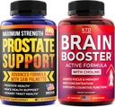 Υποστήριξη Prostate για άνδρες & Nootropic συμπλήρωμα υποστήριξης εγκεφάλου - Made in USA - Saw Palmetto κάψουλες - Bakopa Monnieri & DMAE συμπλήρωμα
