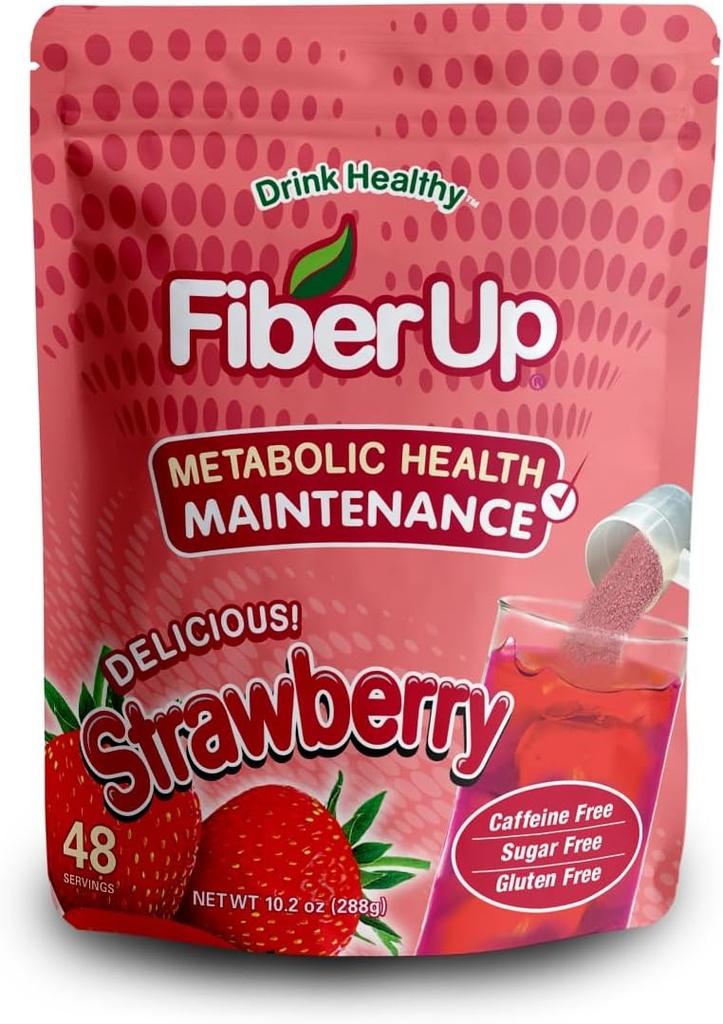 Delicious, Prebiyotik uli Fiber Supplement, Strawberry, 48 hizmet.