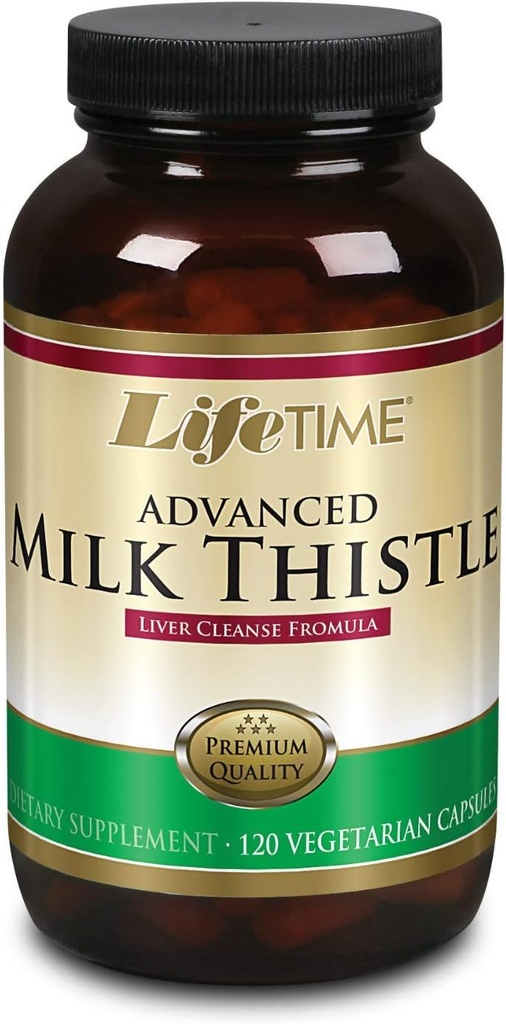 LIFETIME Milk Thistle Blend Liver Cleanse Formula | with Dandelion Root and Turmeric (120 CT)