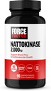 FORCE FACTOR Nattokinase 2000 FU, Nattokinase Supplement for Heart Health and Blood Printing Health, Blood Circulation Pills, Non-GMO, Vegan, No Gelatin, 90 Sebze Capsules
