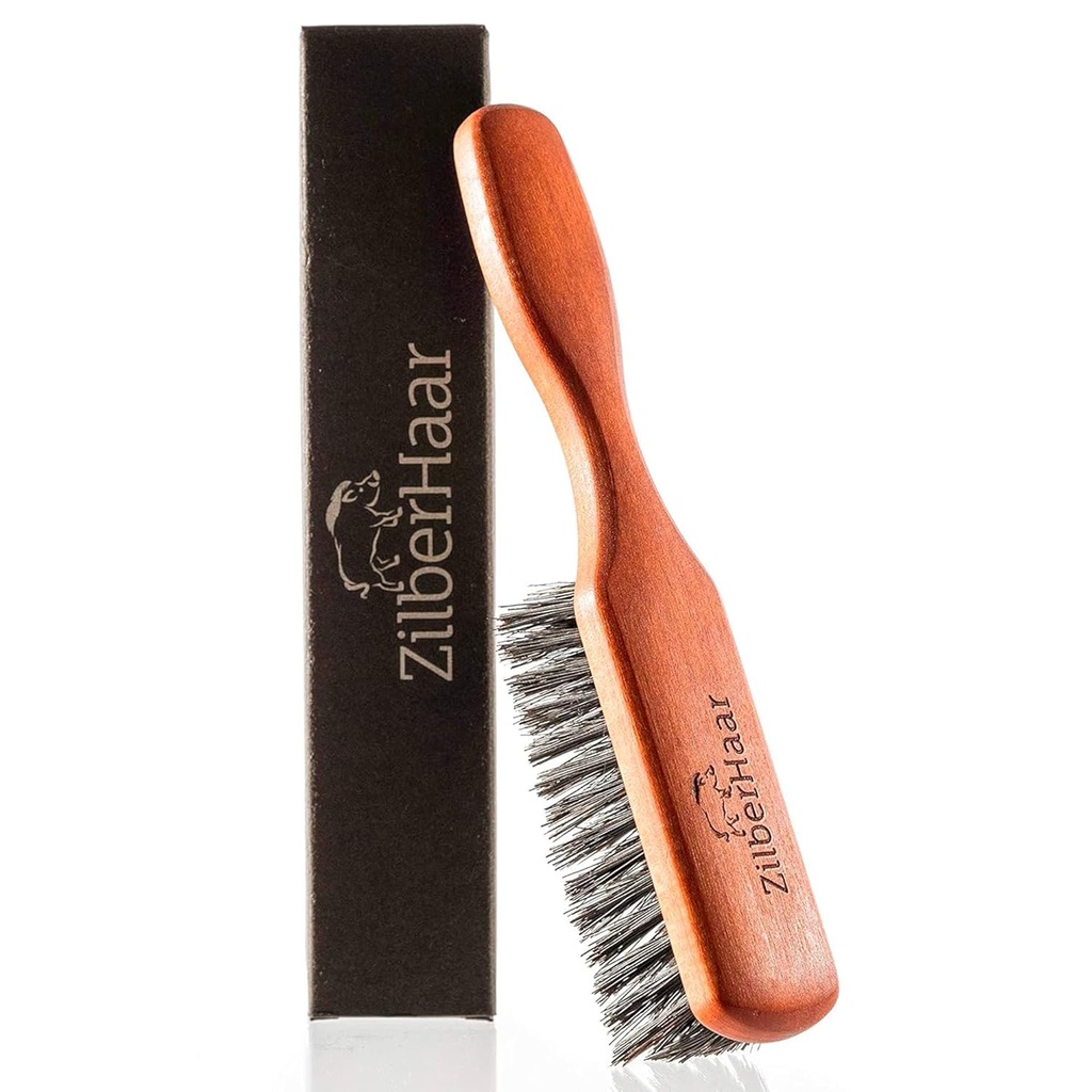 ZilberHaar Düzenli Ayıd Fırça - Yumuşak Boar Bristles - Erkekler için bakım fırça - Düzens ve sakal büyümesini teşvik - Ayılı Yağlar ve Balms ile çalışır - Temel olarak sakal bakım kitleri için