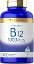 Carlyle Vitamin B12 1000 mcg | 400 Tabletler | Vegetarian, Non-GMO, Gluten Free Supplement