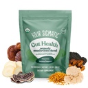 Four Sigmatic Gut Health Mushroom Mix | Organik Mushroom Toz Kompleksi Türkiye Tail, Lion's Mane, Cordyceps, Chaga, Probiyotiks and More | Natural Immune Support Supplement | 30 Servisler