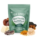 Four Sigmatic Gut Health Mushroom Mix | Organik Mushroom Toz Kompleksi Türkiye Tail, Lion's Mane, Cordyceps, Chaga, Probiyotiks and More | Natural Immune Support Supplement | 30 Servisler