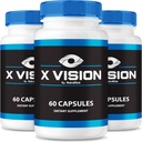 (3 Pack) X Κάψουλες Όρασης - Επίσημα δισκία Φόρμουλα για τη συνολική υγεία των ματιών, XVision Optics Night Vision, Όλα τα φυσικά συμπλήρωμα για την προστασία της όρασης, Οπτική Βιταμίνες Κριτικές Υποστήριξης (180 κάψουλες)