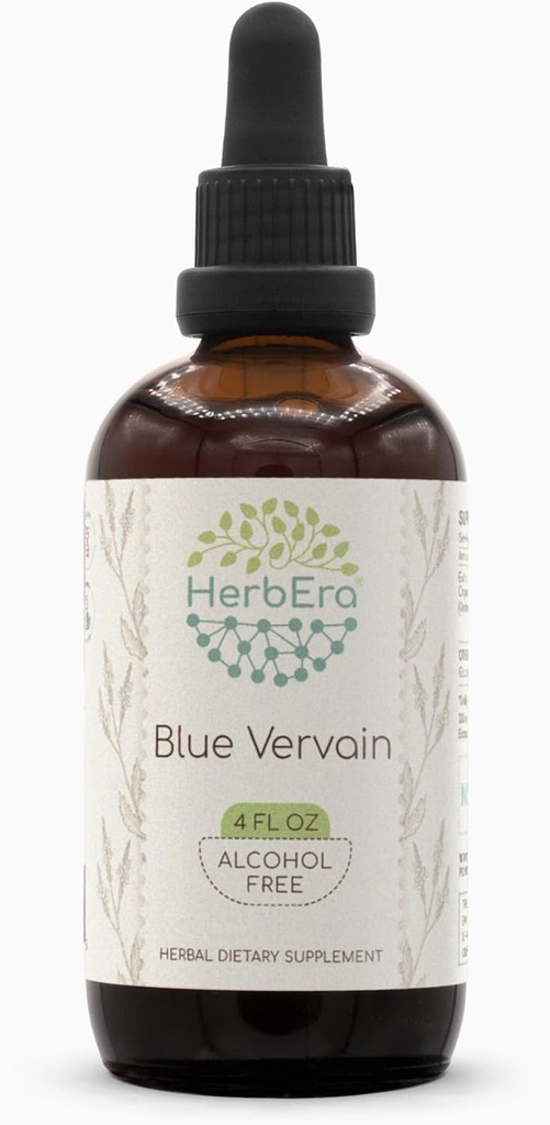 Μπλε Vervain B120 εκχύλισμα χωρίς αλκοόλη Βότανο Βάμμα, συμπυκνωμένο υγρό σταγόνες Φυσικό μπλε Vervain (Verbena Hastata) (4 fl oz)