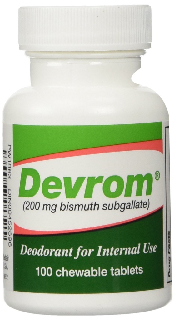 DEVROM Tabletleri (Internal Deoderant)200MG 100chewable Tabletler