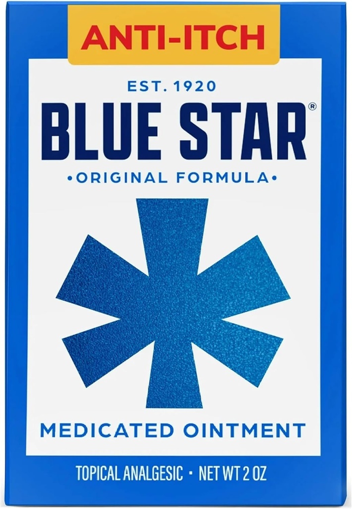 Blue Star Anti-Itch Medicated Ointment 2 oz (Packof 2) VJC #Re
